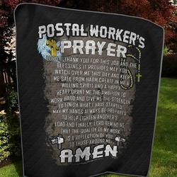 Postal Worker Prayer Quilt Yy1337 Fuct0809 and Home Decor