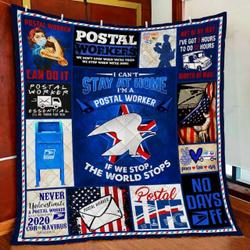 Postal Worker Quilt Kl188 Nabe0408 and Home Decor
