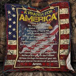 Prayer For America Ah Quilt Derqba and Home Decor