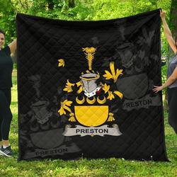 Preston Ireland Irish Family Crest JFJ11523 3D Customized Quilt 2707 and Home Decor