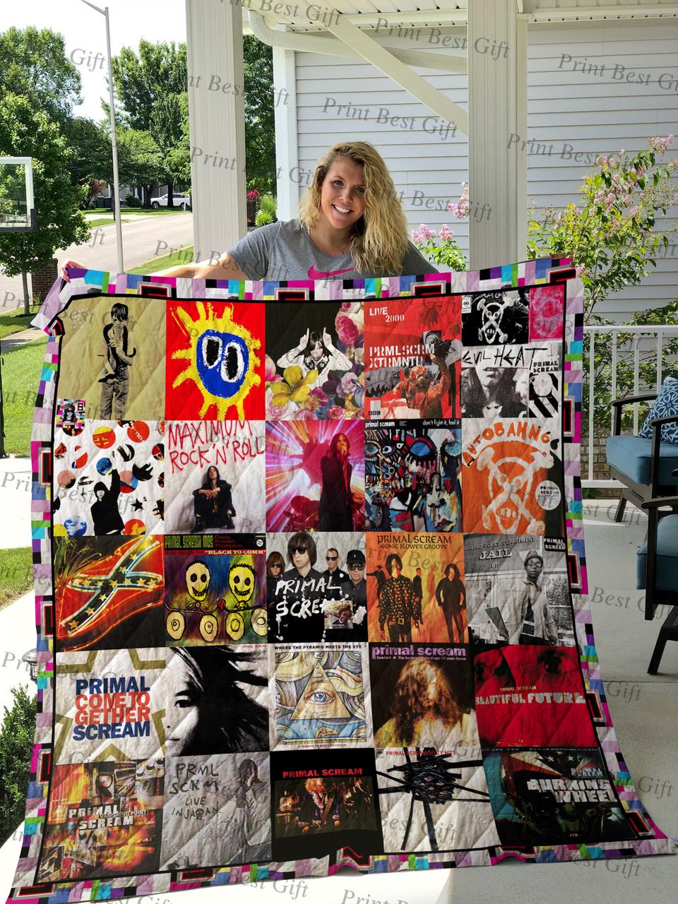Primal Scream Albums Cover Poster Quilt 2 and Home Decor