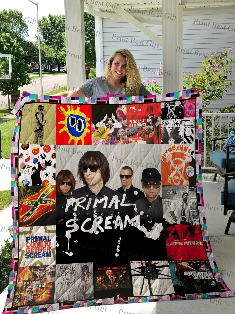 Primal Scream Albums Cover Poster Quilt and Home Decor