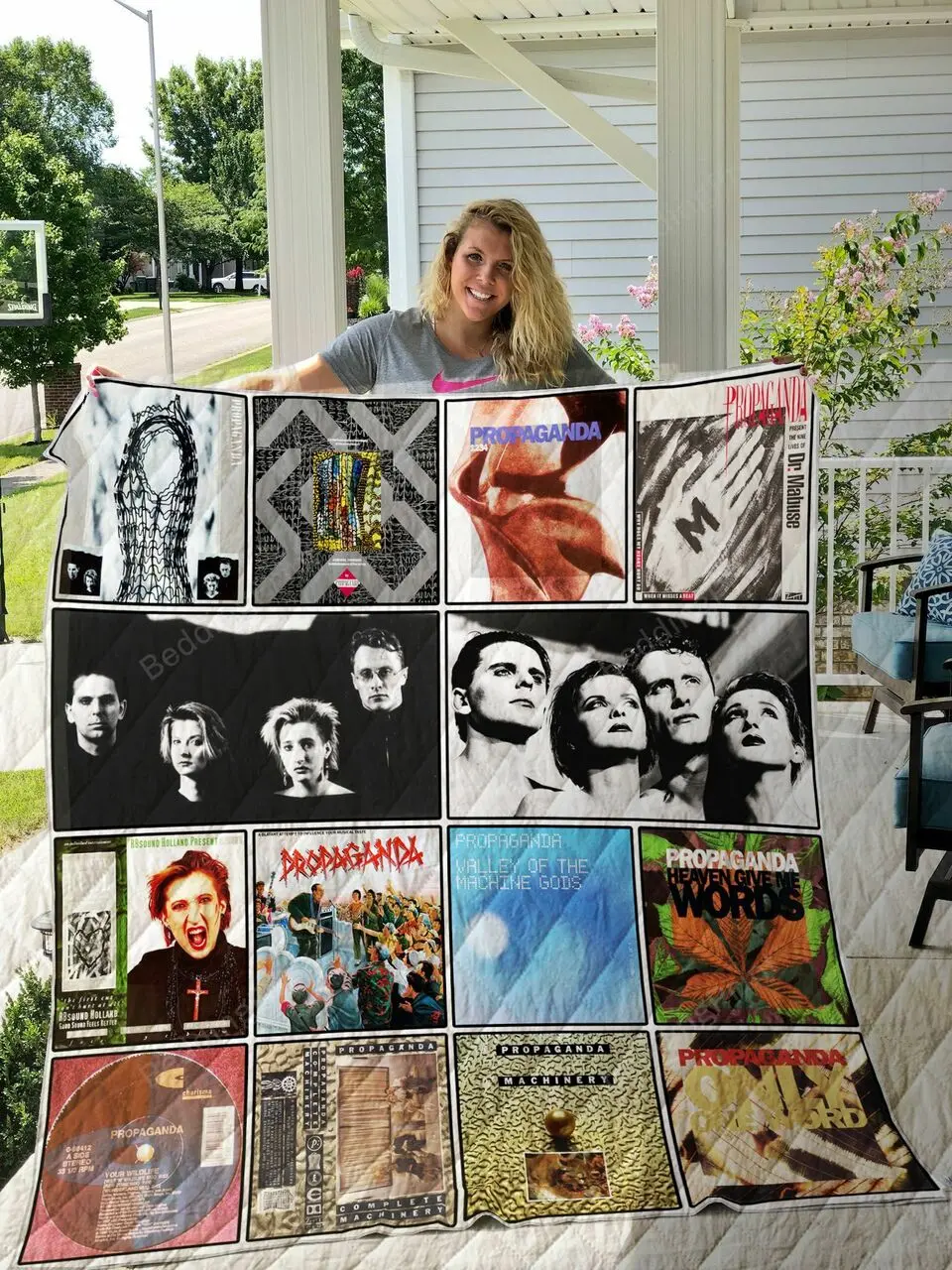 Propaganda Quilt Blanket and Home Decor