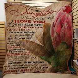 Protea Flower To My Granddaughter Your Grandma Quilt Tdhjb and Home Decor