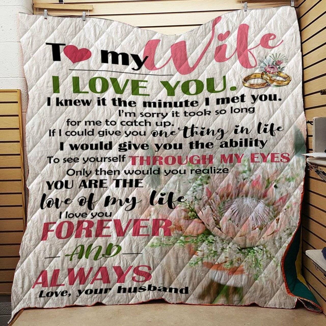 Protea Flower To My Wife Quilt Tdhdv and Home Decor