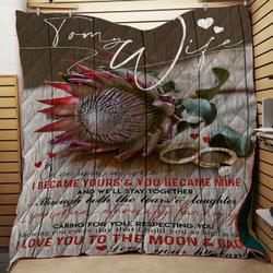 Protea Flower To My Wife Quilt Tdhub and Home Decor