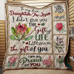 Protea Mom To Daughter In Law Quilt Tdhyx and Home Decor