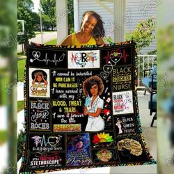 Proud Black Nurse Hur Quilt no and Home Decor