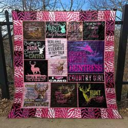 Proud To Be A Huntress Quilt Blanket Ht10  Quilt and Home Decor