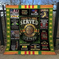Proud To Be A Vietnam Veteran Clt150649 Quilt Blanket and Home Decor