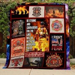 Proud To Be Firefighter Quilt Blanket and Home Decor