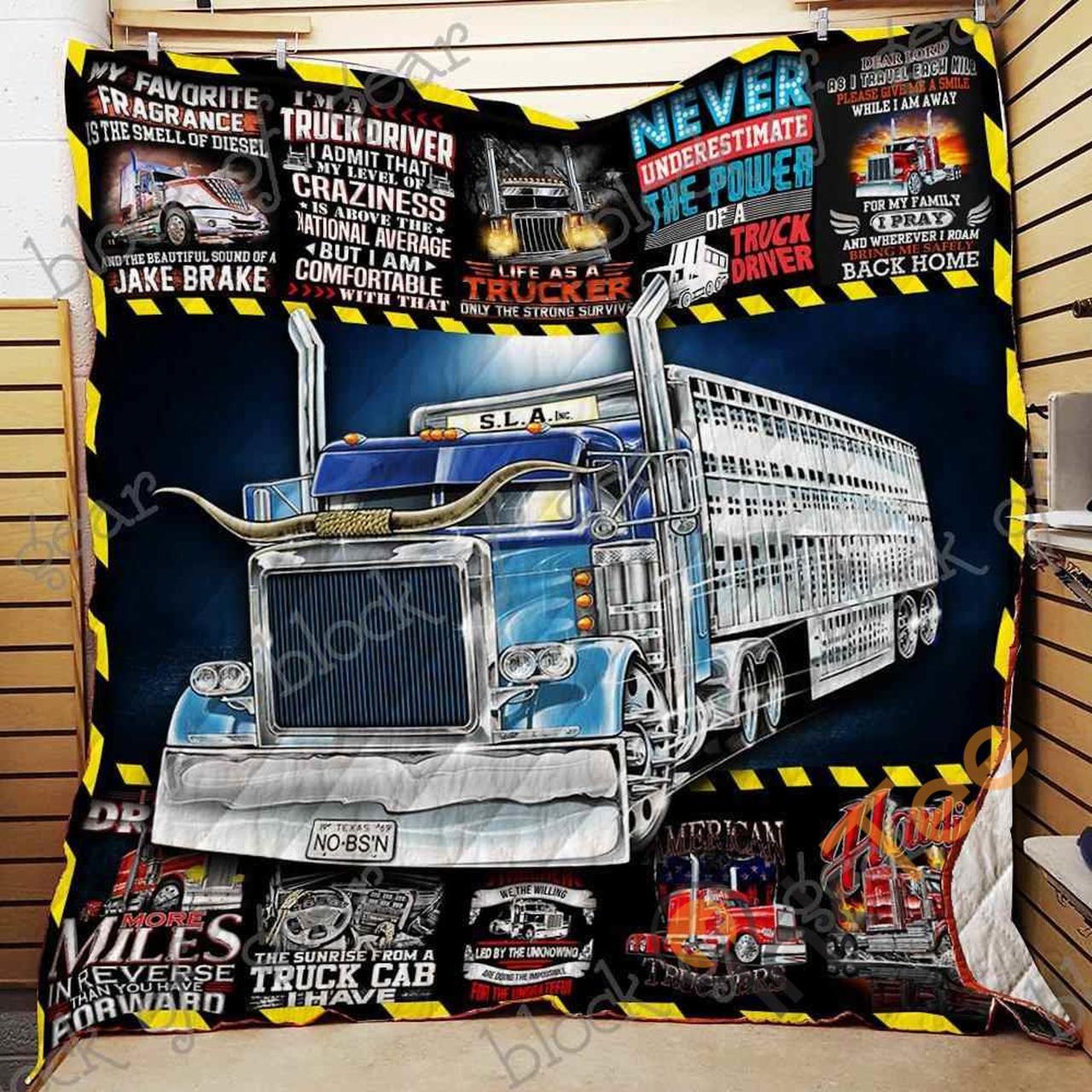 Proud Truck Driver Blanket KC1307 Quilt and Home Decor