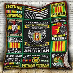 Proud Vietnam Veteran Ah Quilt Derqls and Home Decor