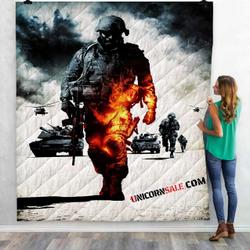 Ps3 Game Battlefield Bad Company D 3D Customized Personalized Quilt Blanket and Home Decor