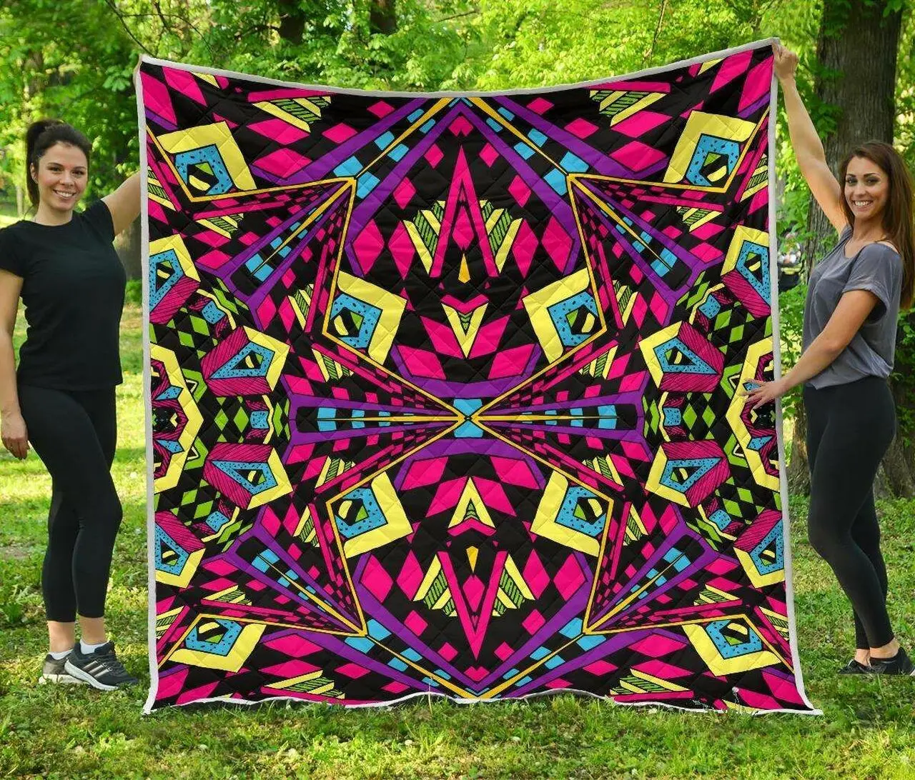 Psychedelic Ethnic Trippy Cl17100472Mdq Quilt Blanket and Home Decor