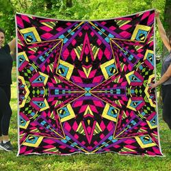 Psychedelic Ethnic Trippy Cl17100472Mdq Quilt Blanket and Home Decor