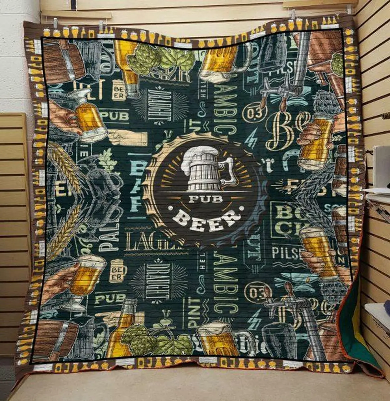 Pub Beer Quilt and Home Decor