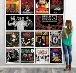 Public Enemy Albums Quilt Blanket 02 and Home Decor