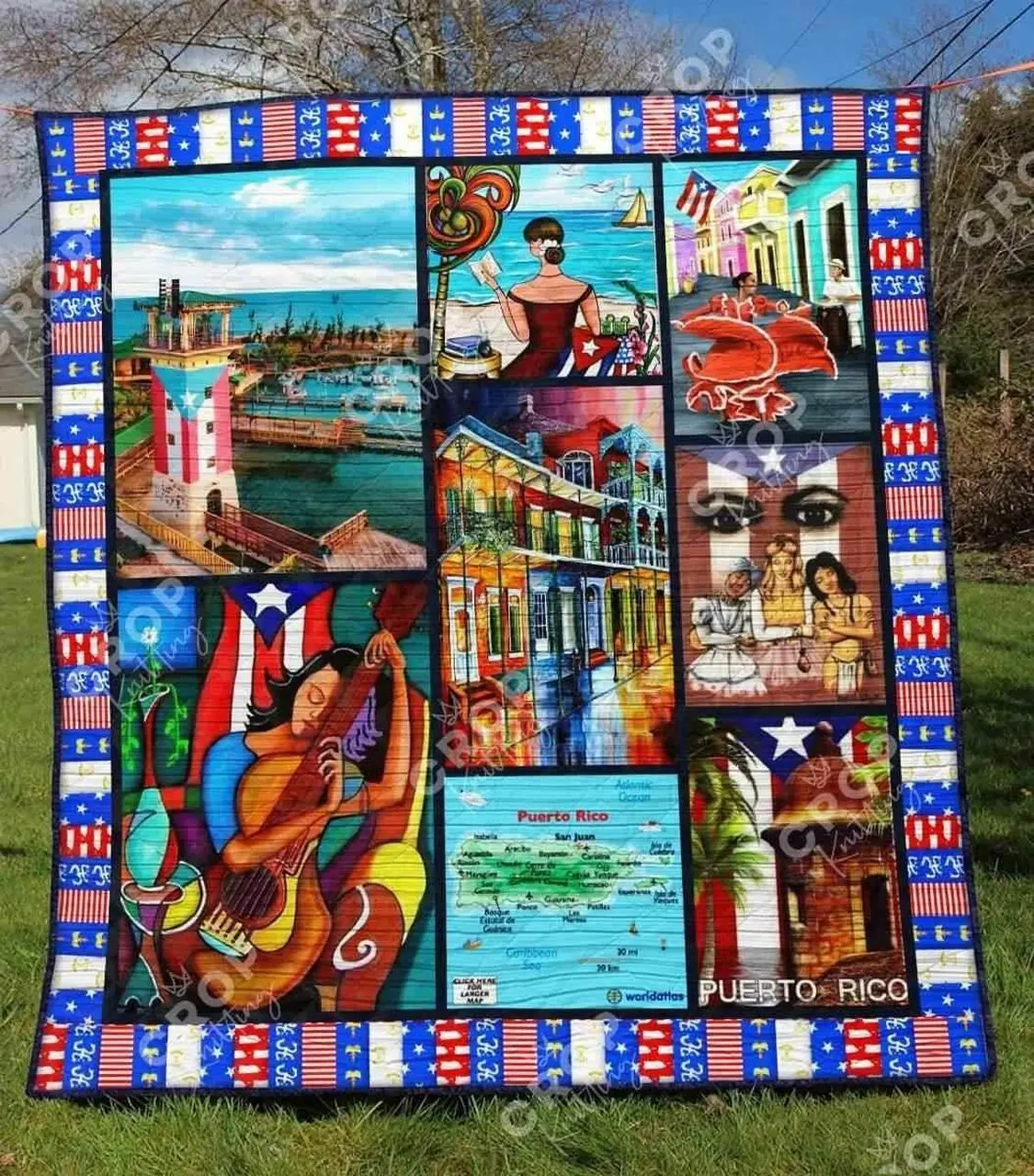 Puerto Rico Blanket Th1307 Quilt and Home Decor