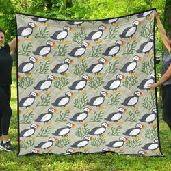 Puffin Cute Cl12100567Mdq Quilt Blanket and Home Decor