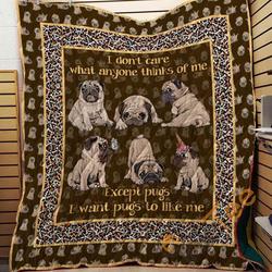 Pug 09 Blanket TH10072019 Quilt and Home Decor