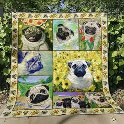 Pug D010776 Quilt Blanket and Home Decor