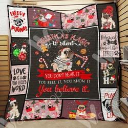 Pug Dog Christmas Hur Quilt gt and Home Decor