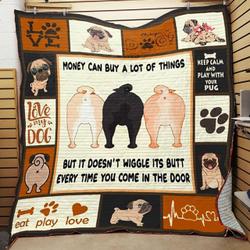 Pug Dog JFJ11582 3D Customized Quilt 2707 and Home Decor