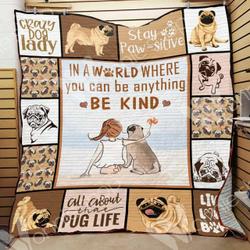 Pug Dog Quilt Blanket Dhc0102453Td and Home Decor