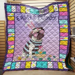 Pug Easter Puggy Quilt Blanket Dhc020120697Td and Home Decor