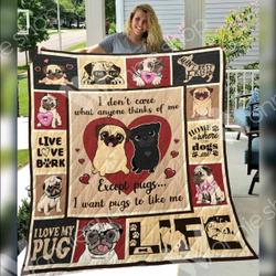 Pug Except Pugs Quilt Xip and Home Decor