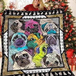 Pug JFJ11615 3D Customized Quilt 2707 and Home Decor