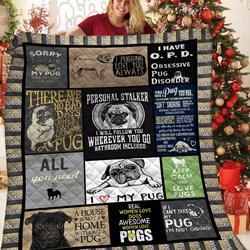 Pug JFJ11619 3D Customized Quilt 2707 and Home Decor