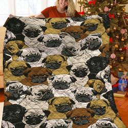 Pug JFJ11620 3D Customized Quilt 2707 and Home Decor
