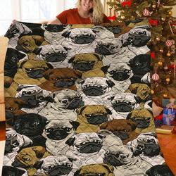 Pug JFJ11621 3D Customized Quilt 2707 and Home Decor