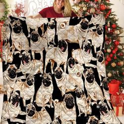 Pug JFJ11660 3D Customized Quilt 2707 and Home Decor