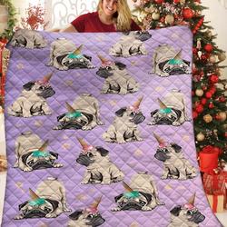 Pug JFJ11670 3D Customized Quilt 2707 and Home Decor
