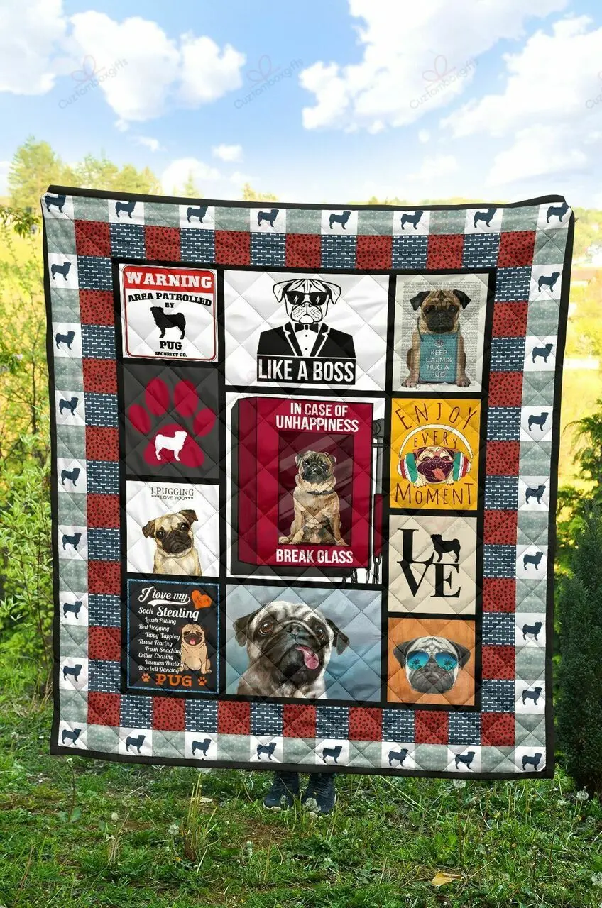 Pug Love DD08100184CL Quilt Blanket and Home Decor