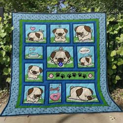 Pug Ml140621 Quilt Blanket and Home Decor