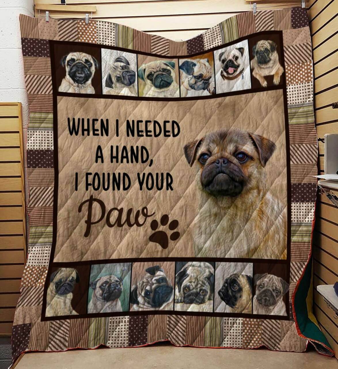 Pug Paw Quilt and Home Decor