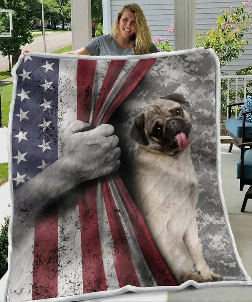 Pug Pug Quilt Llj and Home Decor