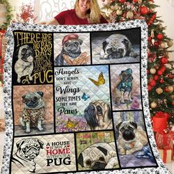 Pug Quilt Blanket Bbb061104Nb and Home Decor