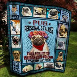 Pug Quilt Blanket Bbb110614Mh and Home Decor