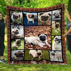 Pug Quilt Blanket Beeqt5021  Quilt and Home Decor