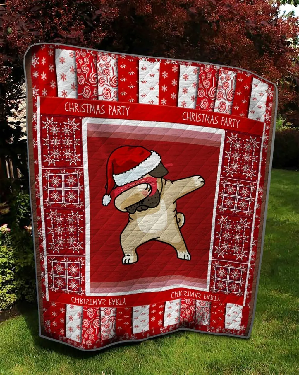 Pug Quilt Blanket and Home Decor