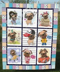 Pug Quilt Tdhpn and Home Decor