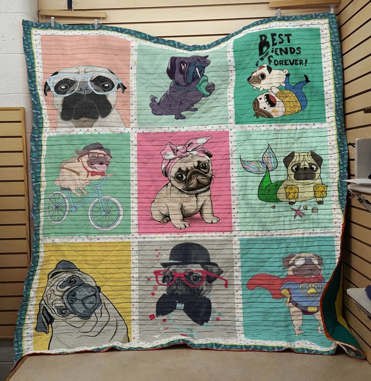 Pug Quilt Tdhyq and Home Decor