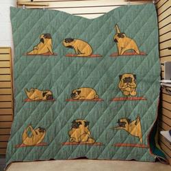 Pug Yoga Quilt Tdhsc and Home Decor