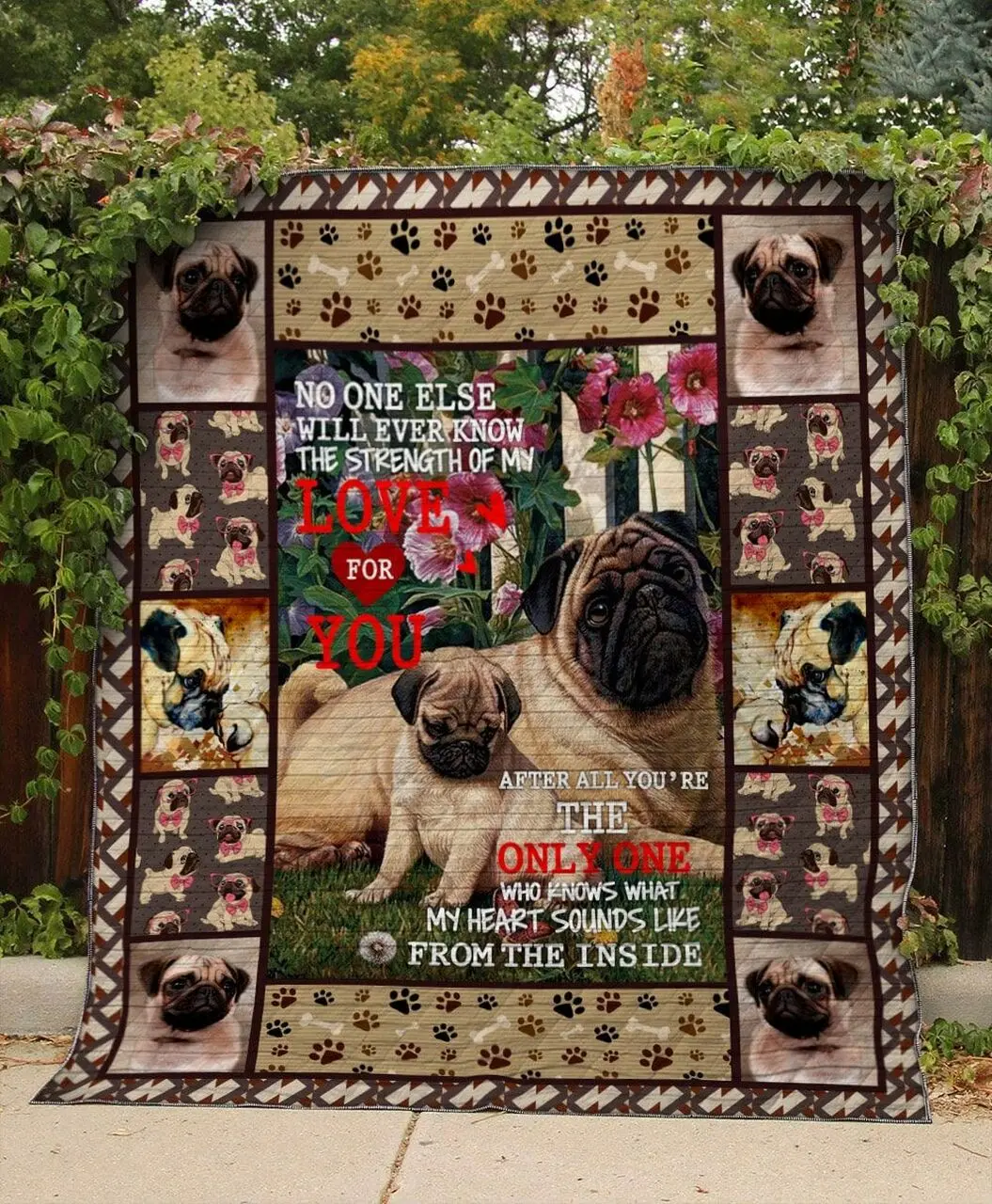 Pug You Got Me Quilt Blanket Dhc020120867Td and Home Decor