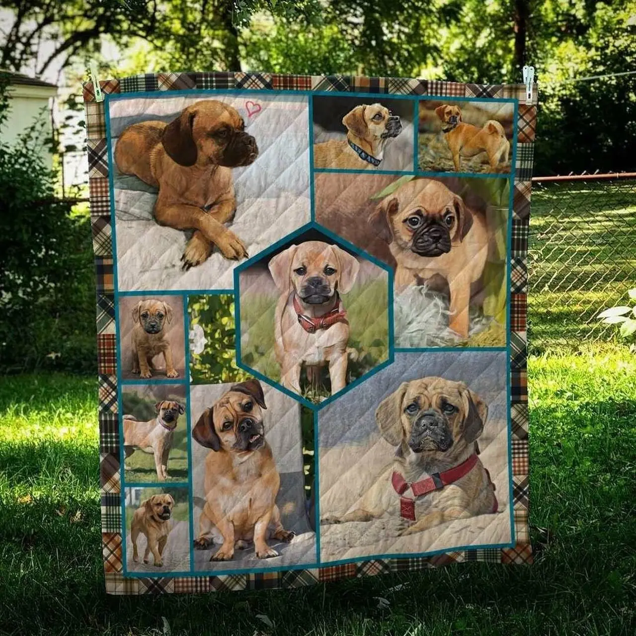 Puggle Cute Cl10100207Mdq Quilt Blanket and Home Decor